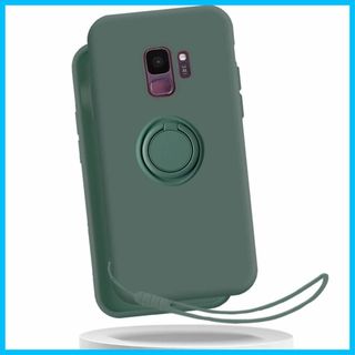 【サイズ:GalaxyS9_色:グリーン】Galaxy S9 ケース リング付き(その他)