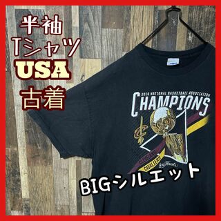 ブラック メンズ NBA バスケ 2XL スポーツ 半袖 Tシャツ USA古着(Tシャツ/カットソー(半袖/袖なし))