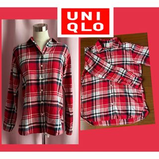 ジーユー(GU)の【UNIQLO ユニクロ】ブロックチェック柄 長袖シャツ ブラウス トップス (シャツ/ブラウス(長袖/七分))