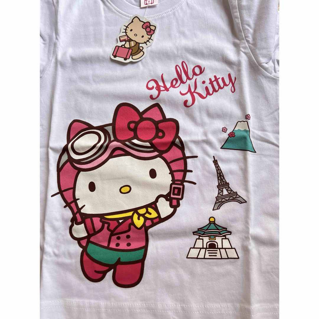 ハローキティ(ハローキティ)のHello Kitty ハローキティ　Tシャツ　新品　キッズ キッズ/ベビー/マタニティのキッズ服女の子用(90cm~)(Tシャツ/カットソー)の商品写真