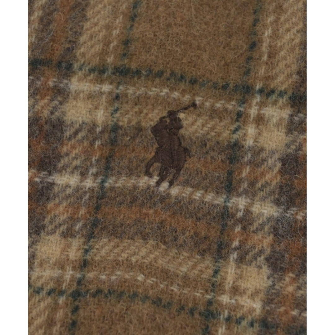 POLO RALPH LAUREN(ポロラルフローレン)のPolo Ralph Lauren ストール - 茶xベージュx黒(チェック) 【古着】【中古】 メンズのファッション小物(ストール)の商品写真