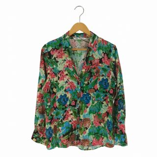 ザラ(ZARA)のZARA(ザラ) 花柄 開襟 スキッパーブラウス レディース トップス(シャツ/ブラウス(長袖/七分))