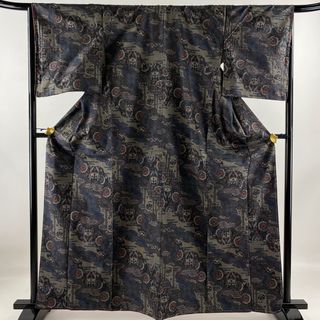 紬 身丈163cm 裄丈65.5cm 正絹 美品 秀品 【中古】(着物)