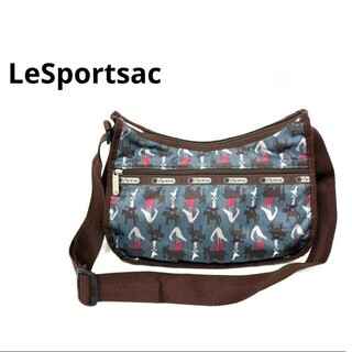 レスポートサック(LeSportsac)のLeSportsac レスポートサック　レスポ　ショルダーバッグ　柄　　青×鳥(ショルダーバッグ)