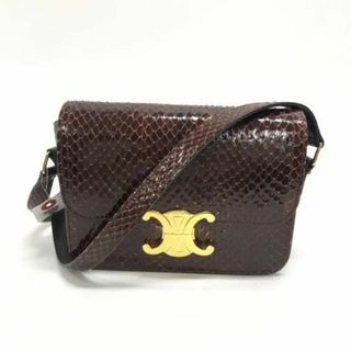 celine - 【匿名配送・美品】CELINE セリーヌ パイソン トリオンフ ショルダーバッグ