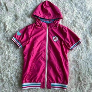 フィラ(FILA)のFILA フィラ　ゴルフ　半袖 ウインドブレーカー　パーカー　ピンク M(ウエア)