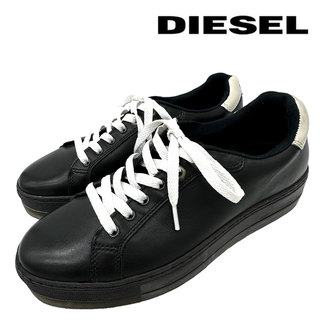 DIESEL - DIESEL ディーゼル【24cm】レザー スニーカー 黒 ブラック