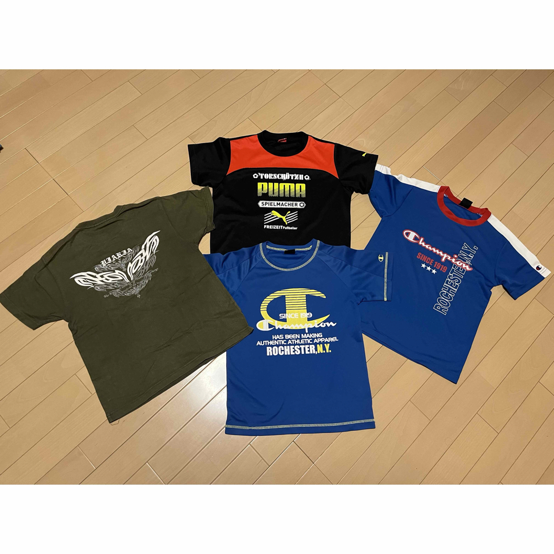 Tシャツ　150cm 4枚セット　プーマ　チャンピオン他 キッズ/ベビー/マタニティのキッズ服男の子用(90cm~)(Tシャツ/カットソー)の商品写真