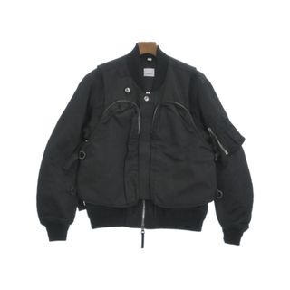 バーバリー(BURBERRY)のBURBERRY バーバリー ミリタリーブルゾン 48(L位) 黒 【古着】【中古】(ミリタリージャケット)