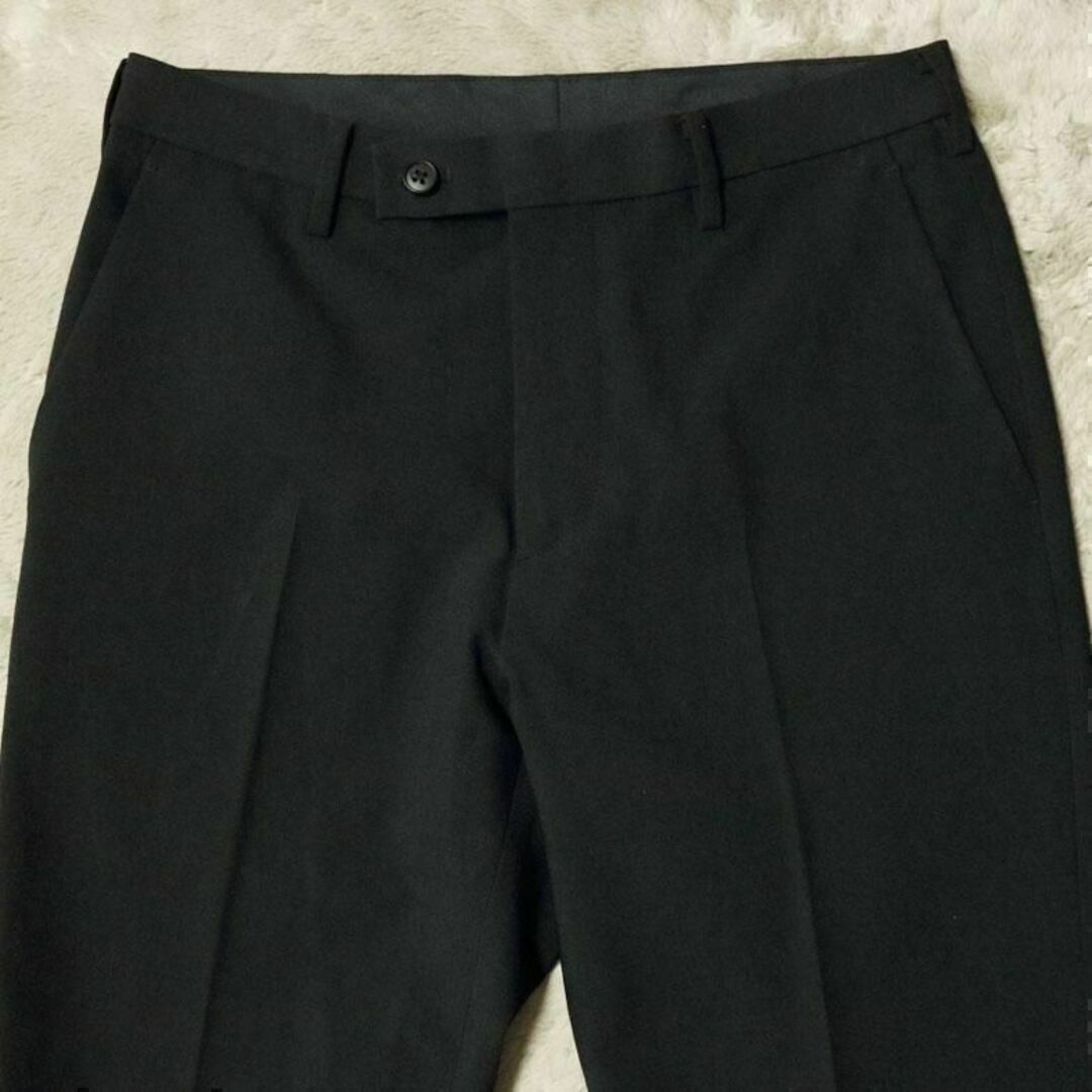 UNIQLO(ユニクロ)のUNIQLO 感動パンツ 2WAYストレッチ ウールライク 73cm ブラック メンズのパンツ(スラックス)の商品写真