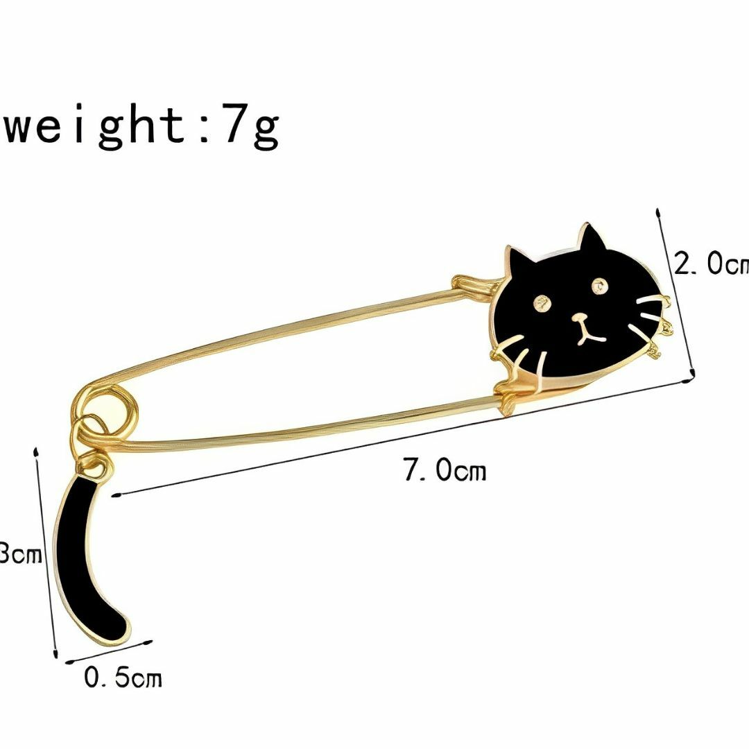 S1291 【動物】猫 モチーフ ブローチ/ブラック レディースのアクセサリー(ブローチ/コサージュ)の商品写真