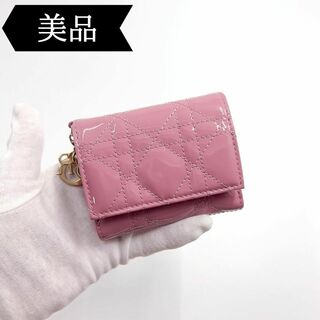 クリスチャンディオール(Christian Dior)の◇クリスチャンディオール◇エナメル/レディディオール/カナージュ/財布/ブランド(財布)