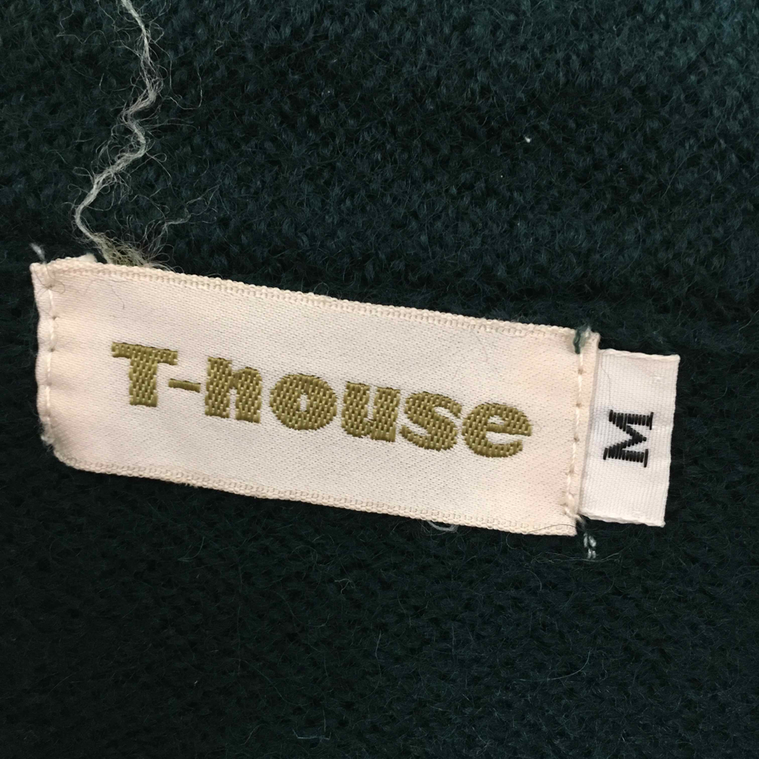 ART VINTAGE(アートヴィンテージ)の【希少】T-HOUSE ニット セーター M 緑 古着 ヴィンテージ メンズのトップス(ニット/セーター)の商品写真