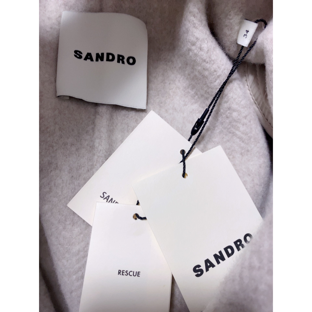 Sandro(サンドロ)のSANDRO ウール混フェルトブレザー レディースのジャケット/アウター(テーラードジャケット)の商品写真