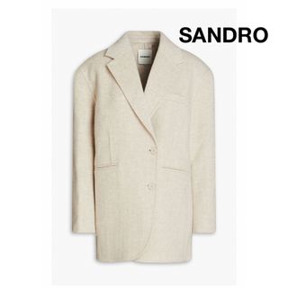 SANDRO ウール混フェルトブレザー