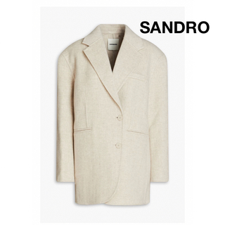 サンドロ(Sandro)のSANDRO ウール混フェルトブレザー(テーラードジャケット)