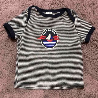 プチバトー(PETIT BATEAU)のプチバトー Tシャツ 81cm 18m 紺色 ネイビー(Ｔシャツ)