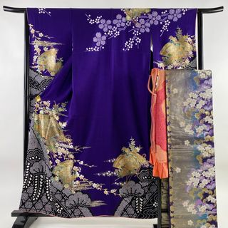 振袖 身丈159.5cm 裄丈64cm 正絹 秀品 【中古】(着物)