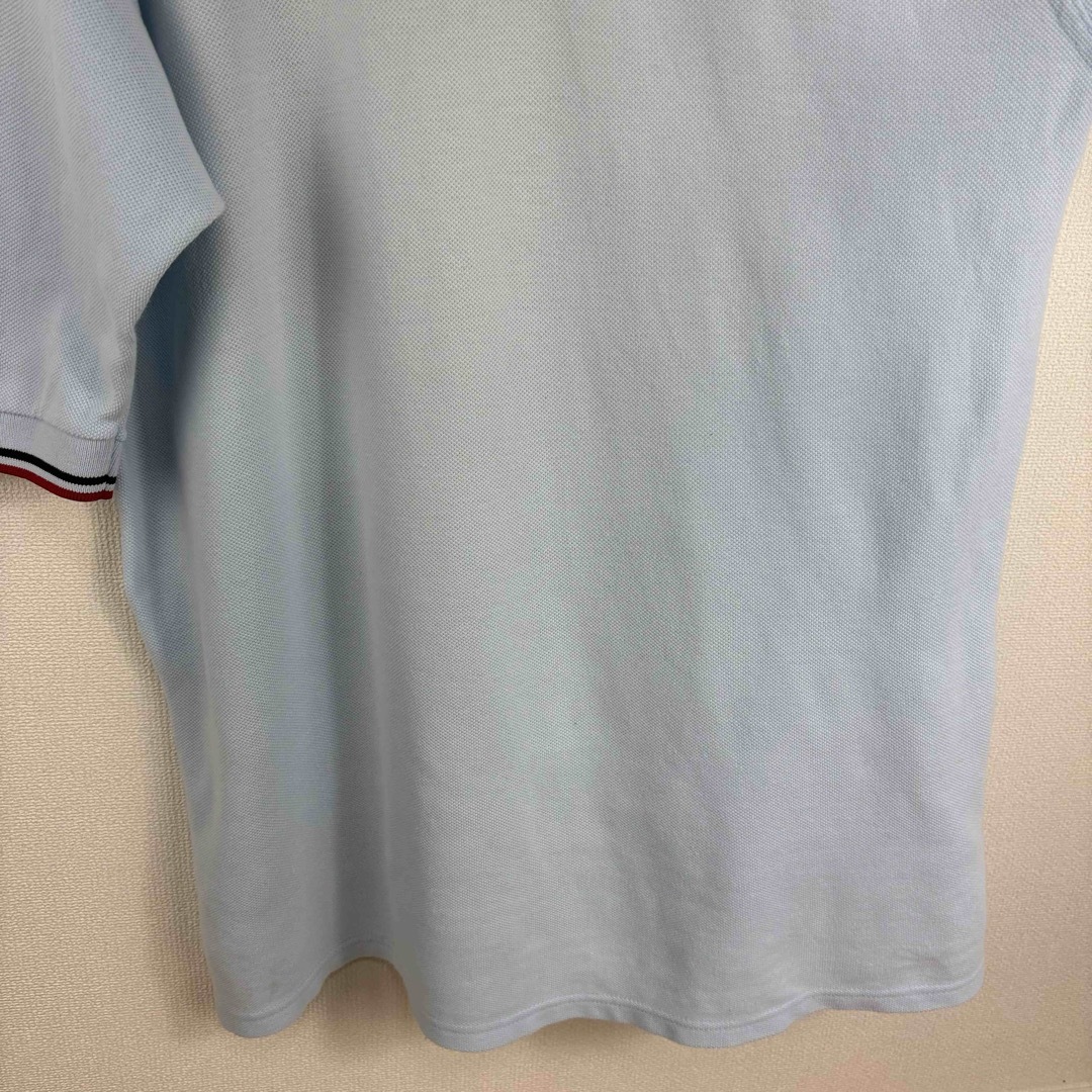 FRED PERRY(フレッドペリー)の人気　フレッドペリー　ポロシャツ　半袖　M12 英国製　S 水色赤紺　古着 メンズのトップス(ポロシャツ)の商品写真