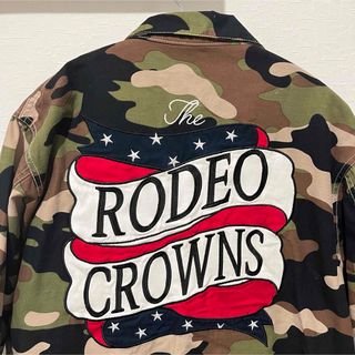 ロデオクラウンズ(RODEO CROWNS)の【美品】ロデオクラウンズ　カモフラ柄ジャケット　大きめ　フリーサイズ　大きい(ミリタリージャケット)