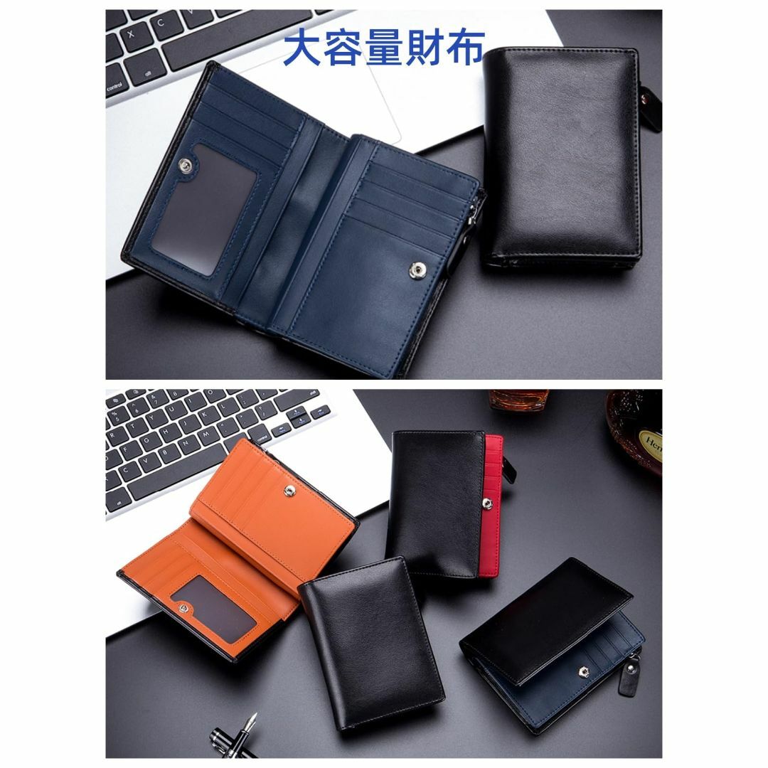 色:ブルーYIBO85 財布 二つ折り, メンズ本革財布 丁寧な作り カード メンズのバッグ(その他)の商品写真