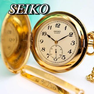 セイコー(SEIKO)の美品 SEIKO スモセコ ラウンド ゴールド 懐中時計 805(腕時計(アナログ))