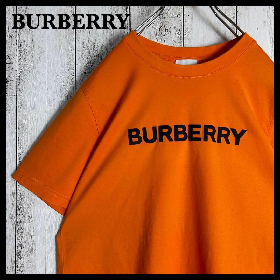 BURBERRY(バーバリー)の【現行】バーバリー☆センターロゴ入りTシャツ ティッシ期 オレンジ 即完売注意 レディースのトップス(Tシャツ(半袖/袖なし))の商品写真