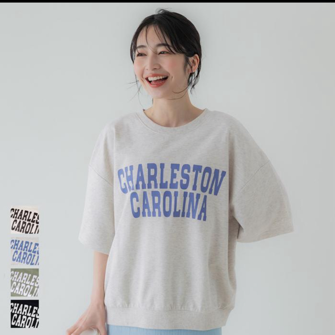 coca(コカ)の新品未使用 coca コカ トップス シンプル ロゴT ライトグレー レディースのトップス(Tシャツ(半袖/袖なし))の商品写真