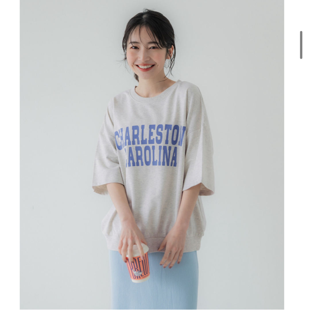 coca(コカ)の新品未使用 coca コカ トップス シンプル ロゴT ライトグレー レディースのトップス(Tシャツ(半袖/袖なし))の商品写真