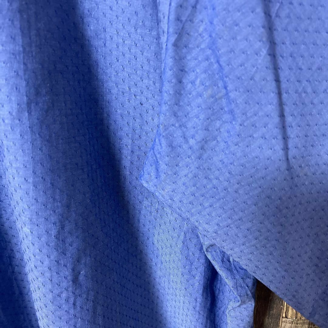 TOMMY HILFIGER(トミーヒルフィガー)のトミーヒルフィガー ブルー 総柄 千鳥 メンズ 2XL シャツ USA古着 長袖 メンズのトップス(シャツ)の商品写真