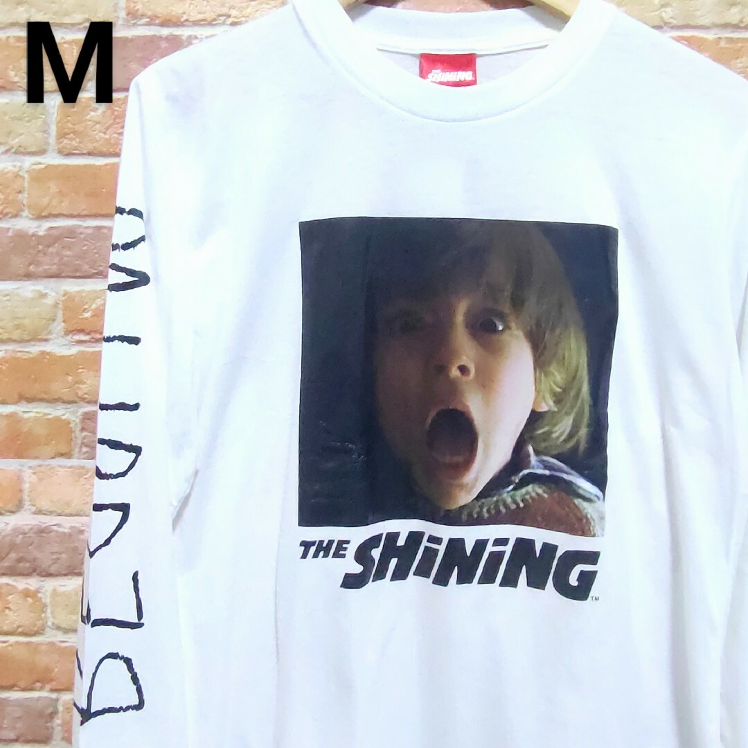 【新品】シャイニング 映画 ロンTシャツ ロンT M ホワイト ホラー 男の子 メンズのトップス(Tシャツ/カットソー(七分/長袖))の商品写真