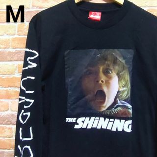 【新品】シャイニング 映画 ロンT M ブラック 男の子 ビックリ ホラー映画(Tシャツ/カットソー(七分/長袖))