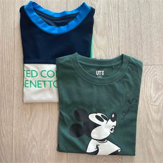 ユニクロ(UNIQLO)のサイズ130  半袖Tシャツ　❷枚セット(Tシャツ/カットソー)