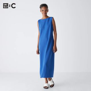 ユニクロ(UNIQLO)のUNIQLO :C クレープジャージーワンピース（ノースリーブ）(ロングワンピース/マキシワンピース)