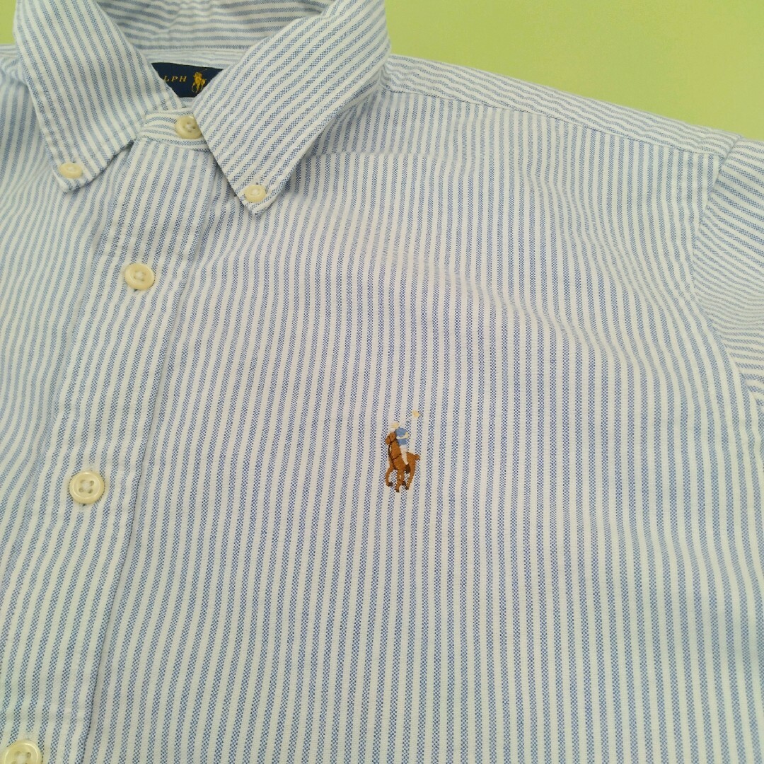 POLO RALPH LAUREN(ポロラルフローレン)の90's  ラルフローレン　ストライプ ３色ポニー ロゴ刺繍 BDシャツ メンズのトップス(シャツ)の商品写真