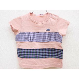 ファミリア(familiar)の【夏物 新入荷!】＜ファミリア/familiar＞80cm 半袖Tシャツ/半袖カットソー ピンク×青【中古】子供服 キッズ kids ベビー服 baby 男の子 夏 tops 614042(Ｔシャツ)