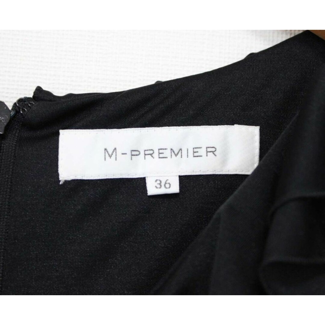 M-premier(エムプルミエ)の【夏物 新入荷】●M-PREMIER/エムプルミエ●ドレス/ワンピース/Vネック/半袖/膝下丈 ブラック/黒 レディース 36【中古】夏 onepi 814042 レディースのワンピース(その他)の商品写真