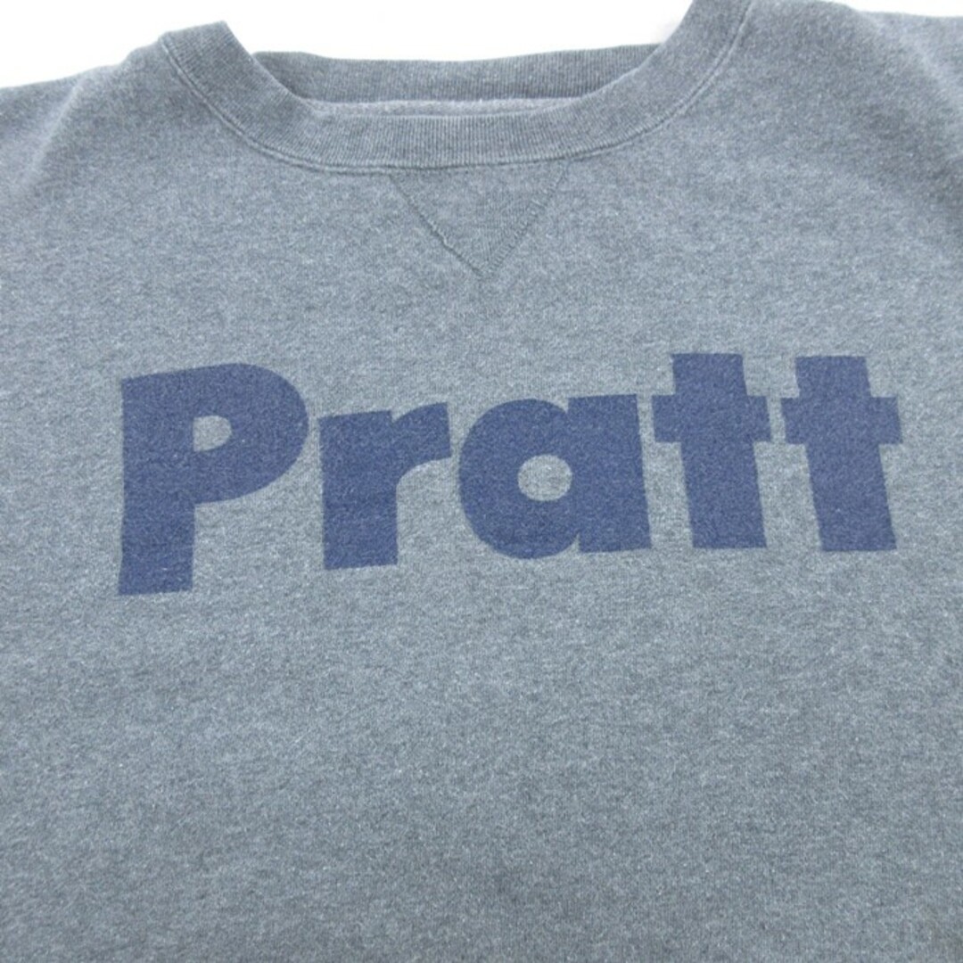 XL★古着 長袖 スウェット メンズ 00年代 00s Pratt クルーネック 濃グレー 霜降り 24apr18 中古 スエット トレーナー トップス メンズのトップス(パーカー)の商品写真