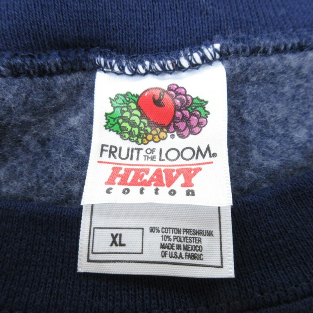 FRUIT OF THE LOOM(フルーツオブザルーム)のXL★古着 フルーツオブザルーム 長袖 スウェット メンズ 00年代 00s ラスベガス クルーネック 濃紺 ネイビー 24apr18 中古 スエット トレーナー トップス メンズのトップス(パーカー)の商品写真