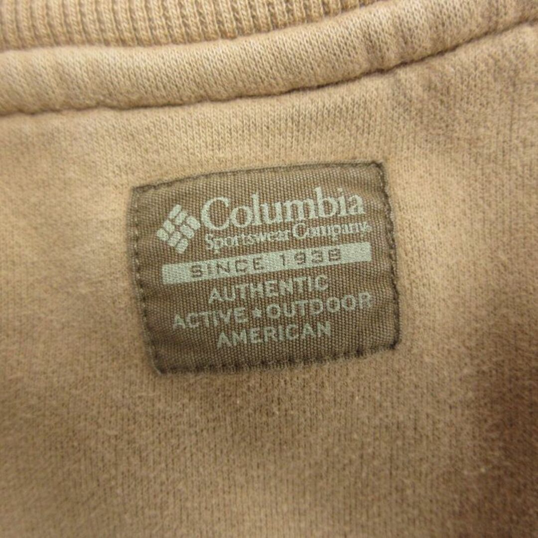 Columbia(コロンビア)のXL★古着 コロンビア COLUMBIA Columbia 長袖 スウェット メンズ 00年代 00s ワンポイントロゴ クルーネック 薄茶 ブラウン 24apr18 中古 スエット トレーナー トップス メンズのトップス(パーカー)の商品写真