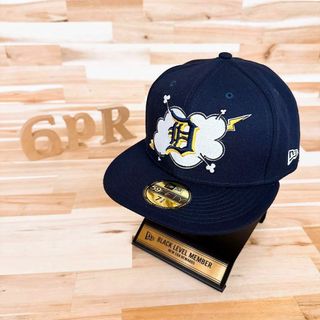 ニューエラー(NEW ERA)の激レア/美品【ニューエラ×タイガース】クラウド ロゴ キャップ雲コミック 紺×黄(キャップ)