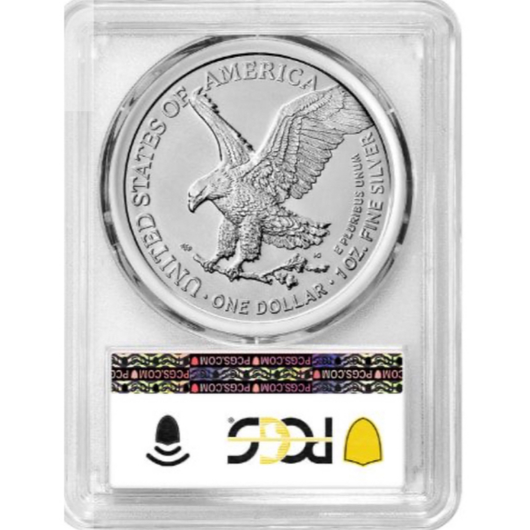 2024 PCGS MS-70 イーグル銀貨　トランプver エンタメ/ホビーの美術品/アンティーク(金属工芸)の商品写真