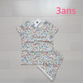 プチバトー(PETIT BATEAU)のプチバトー　プリント半袖パジャマ　3ans (パジャマ)