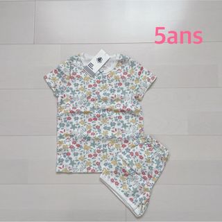 プチバトー(PETIT BATEAU)のプチバトー　プリント半袖パジャマ　5ans (パジャマ)