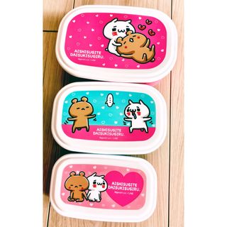 新品 愛しすぎて大好きすぎる シールランチセット にゃんこ くま LINE(キャラクターグッズ)