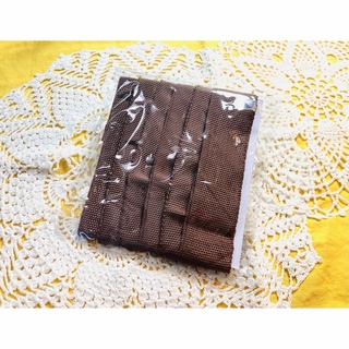 【手芸】 幅広 ブラウン 鞄テープ ナイロン 6本セット①(各種パーツ)
