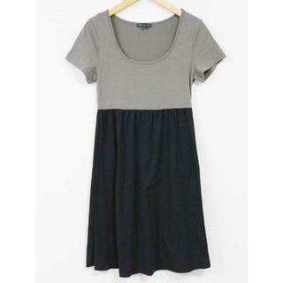 セオリー(theory)の【夏物 新入荷】☆theory /セオリー☆バイカラーチュニックカットソー/カットソー、チュニック/半袖/ワンピース/無地 カーキ×ブラック レディース 2【中古】夏 814042(チュニック)