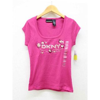 【夏物新入荷】新品未使用品■DKNY DONNA KARAN NEW YORK/ダナキャランニューヨーク■半袖カットソー/半袖 ピンク レディース M 夏 814042