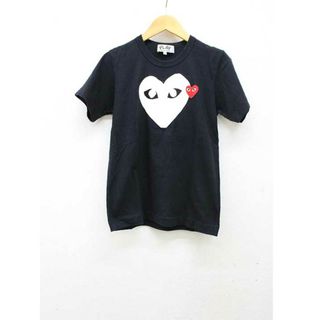 【夏物新入荷】■PLAY COMME des GARCONS/プレイコムデギャルソン■ハートプリントワッペンカットソー/AZ-T115/半袖 ブラック/黒 レディース M【中古】夏 814042