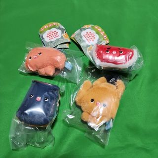 4種 aska ふわふわ ぬいぐるみ マスコット ガチャ(キャラクターグッズ)